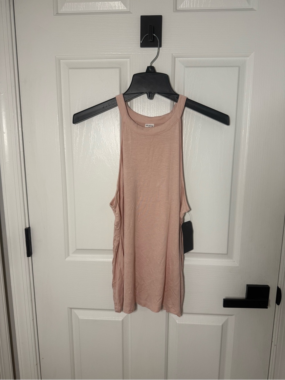 Melrose and Market Blush High-Neck Racerback Tank